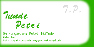 tunde petri business card